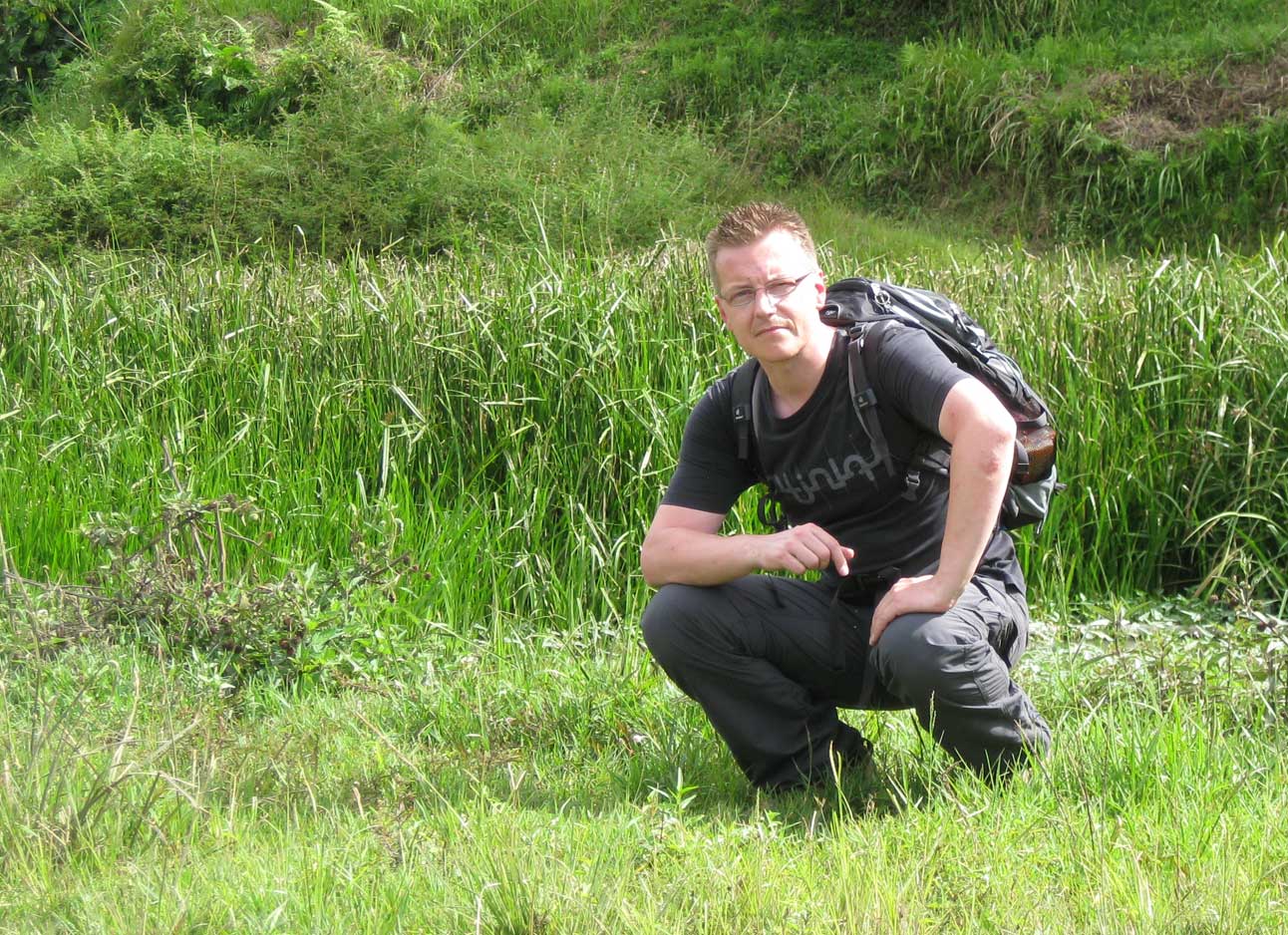 In the field